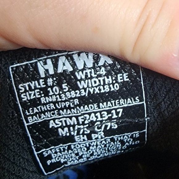 HAWX MEN'S ENFORCER LACE-UP WORK BOOTS - COMPOSITE TOE. Size 10.5EE. - Picture 3 of 16